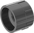 Image of Product. Front orientation. Pipe and Fittings. Drain, Waste, and Vent ABS Pipe Fittings for Chemicals, Straight Adapters, Female, Threaded Fitting Connection, Cement-Socket Fitting Connection.