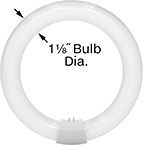 Image of Product. Front orientation. Contains Annotated. Light Bulbs. O-Shaped Tubular Light Bulbs, T9 Bulb Shape.