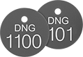 Image of Product. Front orientation. Tags. Made-to-Order Sequentially Numbered Plastic Tags with Message, Round.