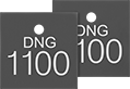 Image of Product. Front orientation. Tags. Made-to-Order Identically Numbered Plastic Tags with Message, Square.