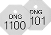 Made-to-Order Sequentially Numbered Plastic Tags with Message