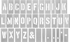 Brass Quick-Align Character Stencil Sets