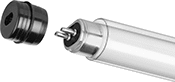 Image of ProductInUse. Guard Shown with Light Bulb (Sold Separately). Front orientation. ZoomedIn view. Light Guards. Glass-Retaining Tubular Light Guards.
