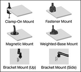 Image of Specification. Front orientation. ZoomedIn view. Contains Annotated, Border, MultipleImages. Workstation Lights. Any-Which-Way Workstation Lights.
