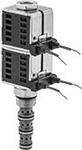 Image of Product. Front orientation. Directional Control Valves. Screw-In Hydraulic Directional-Control Valves, 3 Flow Positions, 4 Way.