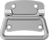 Unthreaded Through-Hole-Mount Folding Pull Handles with Mounting Plate