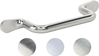 Image of Product. Style 2. Front orientation. Pull Handles and Knobs. Weld-On-Mount Pull Handles, Style 2—Round Grip.