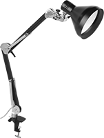 Image of Product. Style F. Front orientation. Workstation Lights. Long-Reach Workstation Lights, Replaceable Bulb, Clamp On, Style F.