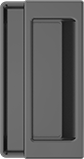 Image of Product. Front orientation. Pull Handles and Knobs. Threaded-Hole-Mount Recessed Pull Handles, ABS.