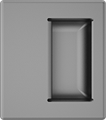 Image of Product. Front orientation. Pull Handles and Knobs. Threaded-Stud-Mount Recessed Pull Handles, Style 5.