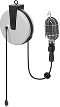 Image of Product. Front orientation. Portable Work Lights. Plug-In&nbsp;Portable Work Lights with Retractable Cord Reels, Style E.