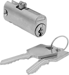 Image of Product. Front orientation. Drawer and Cabinet Deadbolt Locks. Round Latch Bolt.