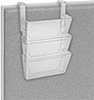 Fabric-Wall-Mount Clear File Holders