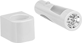 Image of Product. Flashlight with Charging Base. Front orientation. Flashlights. Plug-In Emergency Flashlights.