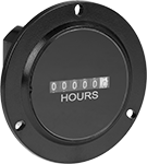 Image of Product. Front orientation. Hour Meters. Panel-Mount Electrically Actuated Hour Meters, Screw On, Style G.