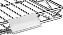 Image of ProductInUse. Front orientation. Label Holders. Multi-Angle Label Holders for Wire Shelving.