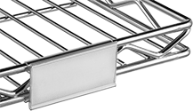 Image of ProductInUse. Front orientation. Label Holders. Label Holders for Wire Shelving.