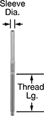 Image of Product. Front orientation. Contains Annotated. Wire Rope End Fittings. Stud-End Compression-Grip Wire Rope End Fittings—Not for Lifting.