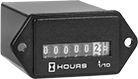 Image of Product. Front orientation. Hour Meters. Panel-Mount Electrically Actuated Hour Meters, Screw On, Style F.