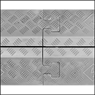 Image of Product. Top orientation. ZoomedIn view. Contains Border. Cable Ramps. Light Duty Drop-Over Interlocking Cable Ramps, Crisscross.
