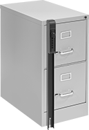Image of ProductInUse. Front orientation. Cabinet Locking Bars. Combination File Cabinet Locking Bars.