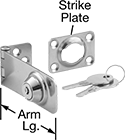 Image of Product. Front orientation. Contains Annotated. Hasps. Keyed Hasps, Style B.