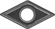 Image of Product. Front orientation. Lathe Tool Inserts. Economy Lathe Tool Inserts, DNMG Insert.