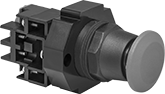 Image of Product. Front orientation. Emergency Stop Switches. Hazardous Location 30 mm Panel-Mount Push-Button-Actuator Emergency Stop Switches.