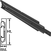 Image of Product. Front orientation. Contains Annotated, MultipleImages. Drawer Slides. Long-Life Lock-Open Drawer Slides.