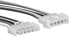 Image of Product. Front orientation. AMP Connectors. AMP Compact Connector Sets, 5 Poles.