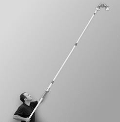 Image of ProductInUse. Shown In-Use with Extension Handle. Front orientation. Light Bulb Changers. Light Bulb Changers.