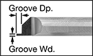 Image of Attribute. Front orientation. ZoomedIn view. Contains Annotated, Border. Lathe Tools. Quick-Change Lathe Tools and Holders, Face Grooving Tools—Right Hand.