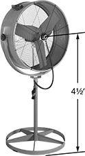 Image of Product. Front orientation. Contains Annotated. Fans. Misting Pedestal Fans.