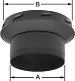 Image of Product. Front orientation. Contains Annotated. Chimney Pipe and Fittings. High-Temperature Chimney Vent Pipe and Fittings, Adapters.