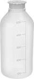 Image of Product. Front orientation. Bottles. Plastic Bottles with Tamper-Sealable Lids, LDPE.