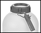 Image of ProductInUse. Polyethylene Foam Lid. Front orientation. ZoomedIn view. Contains Border. Bottles. Plastic Bottles with Tamper-Sealable Lids, HDPE.