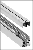 Image of Product. Front orientation. Contains Border. Door Tracks and Fittings. Roller Track Kits for Bypassing Cabinet Doors.