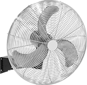 Image of Product. With Mounting Bracket. Front orientation. Fans. Premium Wall-Mount Fans, Aluminum Blade, Mounting Bracket.