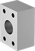 Image of Product. Flat Back. Back orientation. Pipe and Fittings. SAE High-Pressure Stainless Steel Threaded Pipe Flanges, Machined Flanges, Female, Threaded Fitting Connection, Flanged Fitting Connection, Flat Surface.
