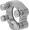 SAE High-Pressure Stainless Steel Threaded Two-Piece Pipe Flanges