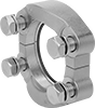 SAE High-Pressure Stainless Steel Threaded Two-Piece Pipe Flanges