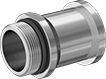 Image of Product. Male. Front orientation. Pipe and Fittings. SAE High-Pressure Stainless Steel Threaded Two-Piece Pipe Flanges, Machined Flange Adapters, Flanged Fitting Connection, Male, Threaded Fitting Connection.