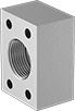 Image of Product. Flat Front. Front orientation. Pipe and Fittings. SAE High-Pressure Stainless Steel Threaded Pipe Flanges, Machined Flanges, Female, Threaded Fitting Connection, Flanged Fitting Connection, Flat Surface.