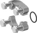Image of Product. Front orientation. Pipe and Fittings. SAE High-Pressure Stainless Steel Threaded Two-Piece Pipe Flanges, Forged Flanges, Flanged, O-Ring Groove.