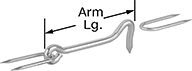 Image of Product. Front orientation. Contains Annotated. Swinging Latches. Swinging-Hook Latches, Style B.