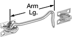 Image of Product. Front orientation. Contains Annotated. Swinging Latches. Swinging-Hook Latches, Style C.