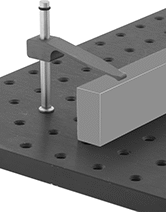 Image of ProductInUse. Front orientation. Coordinate Measuring Machine Plates and Fixtures. Clamps for Parts Inspection.
