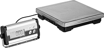 Image of Product. Front orientation. Square Platform. Digital-Display Bench-Top Scales with Remote Display, Ounces, Pounds, Kilograms.