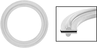 Image of Product. Front orientation. Contains Border, MultipleImages. Tube Fitting Gaskets. EPDM-Filled Ultra-Chemical-Resistant PTFE Gaskets for Quick-Clamp Tube Fittings.