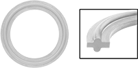 Image of Product. Front orientation. Contains Border, MultipleImages. Tube Fitting Gaskets. Ultra-Chemical-Resistant Clean Room PTFE Gaskets for Quick-Clamp Tube Fittings.